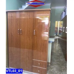 Tủ nhựa đựng quần áo 3 cánh 2 buồng VTL03_01