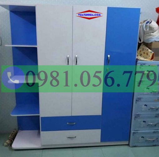 Tủ nhựa đựng quần áo 3 cánh đa năng VTL03_02