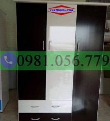 Tủ nhựa Đài Loan 3 cánh 2 buồng 4 ngăn kéo VTL03_05