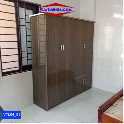 Tủ nhựa Đài Loan 4 cánh 2 buồng VTL04_01