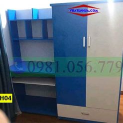 Bàn học nhựa kết hợp tủ quần áo cho bé trai BH04