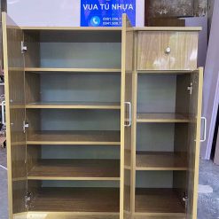 Tủ đựng giầy dép bằng nhựa 3 cánh ngăn kéo có khóa TG04