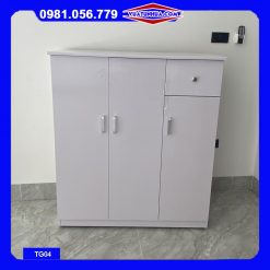 Tủ đựng giầy dép bằng nhựa 3 cánh ngăn kéo có khóa TG04