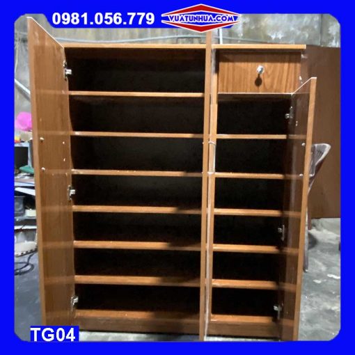 Tủ đựng giầy dép bằng nhựa 3 cánh ngăn kéo có khóa TG04