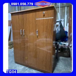 Tủ đựng giầy dép bằng nhựa 3 cánh ngăn kéo có khóa TG04