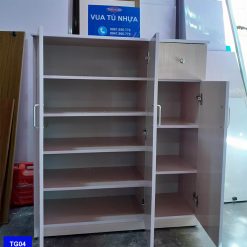 Tủ đựng giầy dép bằng nhựa 3 cánh ngăn kéo có khóa TG04