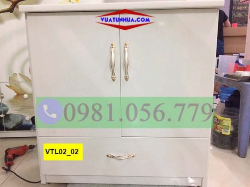 Tủ nhựa 2 cánh 1 ngăn kéo mini VTL02_02