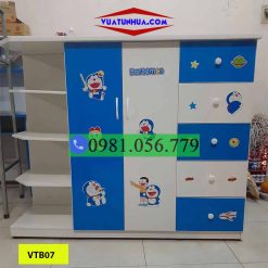 Tủ nhựa quần áo cho bé 2 cánh 5 ngăn kéo 4 hộc VTB07