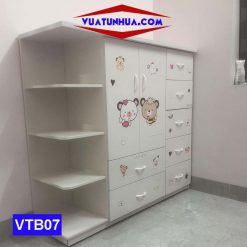 Tủ nhựa quần áo cho bé 2 cánh 5 ngăn kéo 4 hộc VTB07 chất