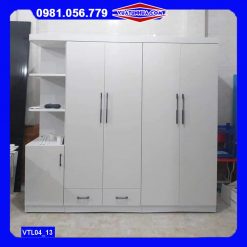 Tủ nhựa 4 cánh 1 kệ VTL04_13