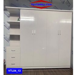 Tủ nhựa 4 cánh 2 buồng 2 ngăn kéo VTL04_13