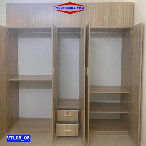 Tủ nhựa đựng quần áo 5 cánh nhiều ngăn kéo VTL05_06 đỉnh