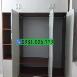 Tủ nhựa đựng quần áo 4 cánh kịch trần 1 hộc VTL04_19