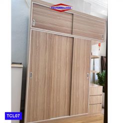 Tủ nhựa 3 cánh 1 kệ kịch trần dạng cánh lùa TCL07 nst