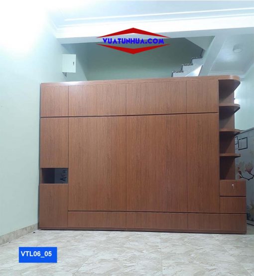 Tủ nhựa đựng quần áo 6 cánh 1 kệ kịch trần VTL06_05